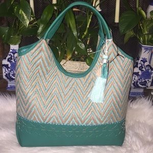 💞👜Steven Madden large Jandreas Aqua Hobo